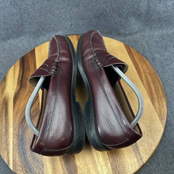 GH Bass Mens Walton Penny Loafer Size 11M Burgundy Leather Slip On Dress Shoe - Picture 8 of 11